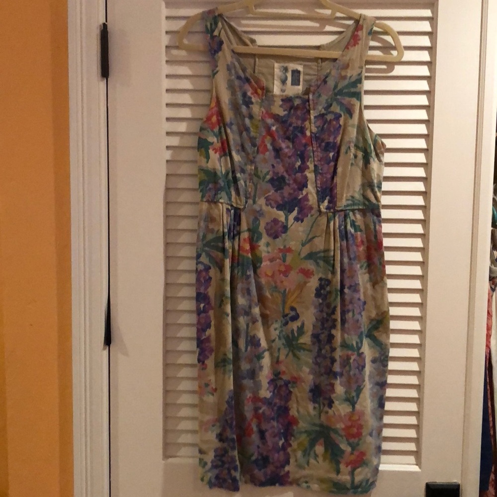 Colorful floral Anthropologie work dress (size 10)